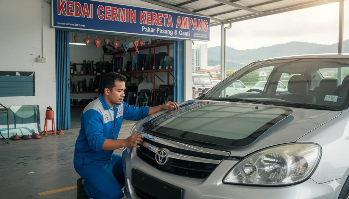 kedai cermin kereta ampang