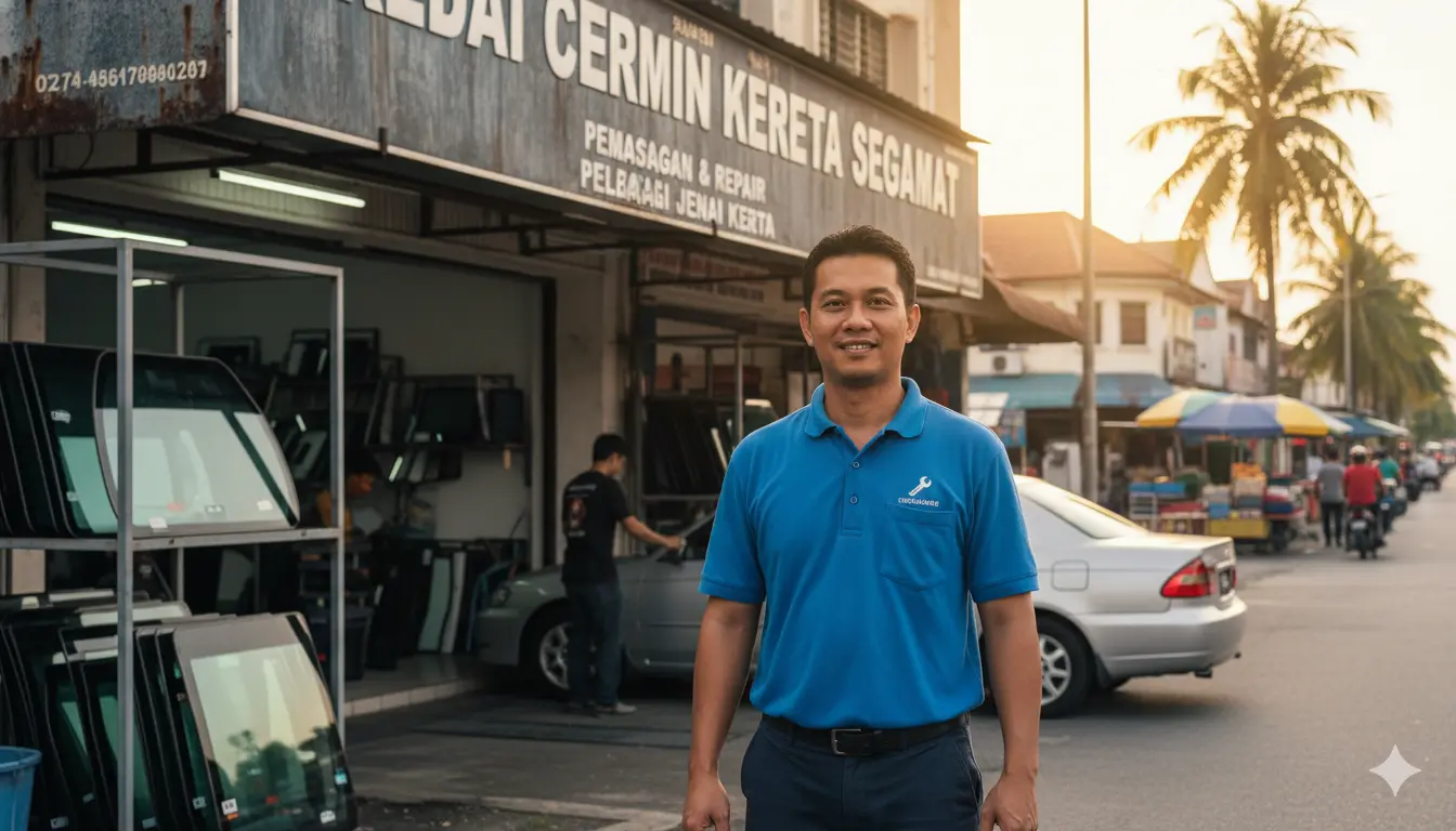 kedai cermin kereta segamat