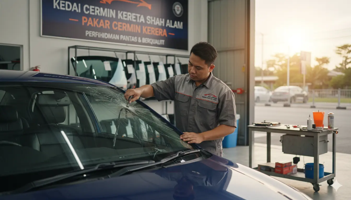 kedai cermin kereta shah alam