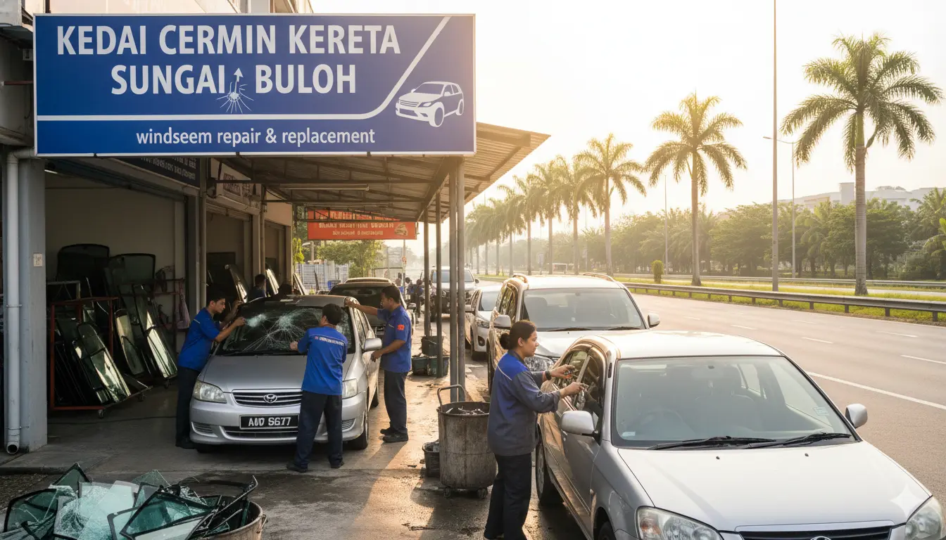 kedai cermin kereta sungai buloh
